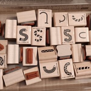 Stampin' Up! Kids Wooden Stamp Set - Natural and Black